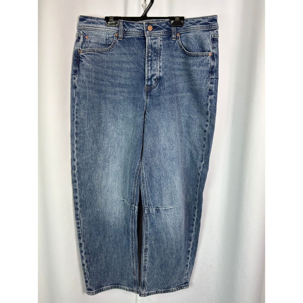 Scotch & Soda Free Spirit Blue Solid Denim Jeans High Rise Straight Leg 12/31